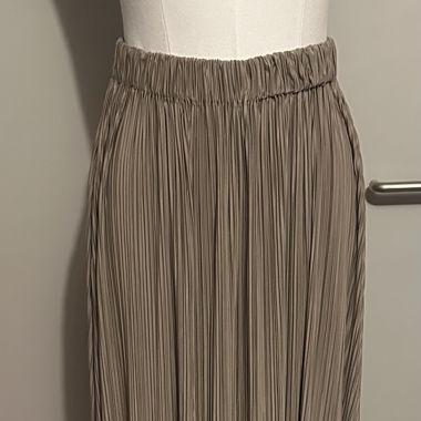 Jupe midi plissée Samsøe beige