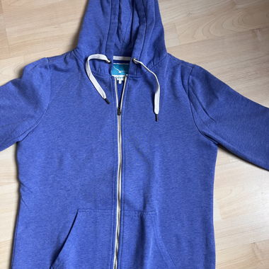 Hoodie bleu zippé