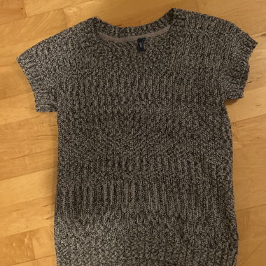 Maglione in maglia screziata grigia