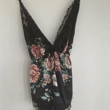 Floral Lace Bodysuit, unworn, size S