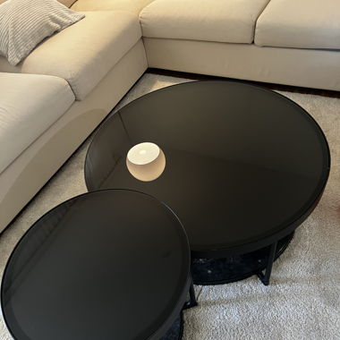 Black coffee table set
