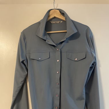 Blaue Bluse