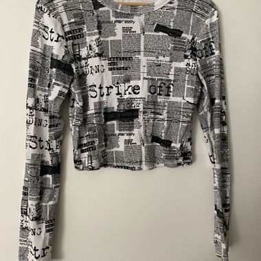 Bershka Long-Sleeve Crop Top