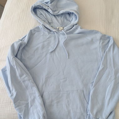 Felpa con cappuccio azzurro chiaro