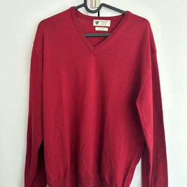 roter warren & parker marinen-pullover