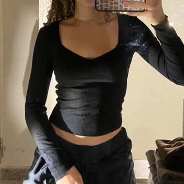 langarm shirt schwarz