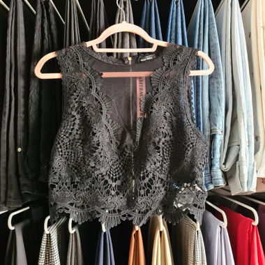 Tally Weijl Lace Crop Top Black