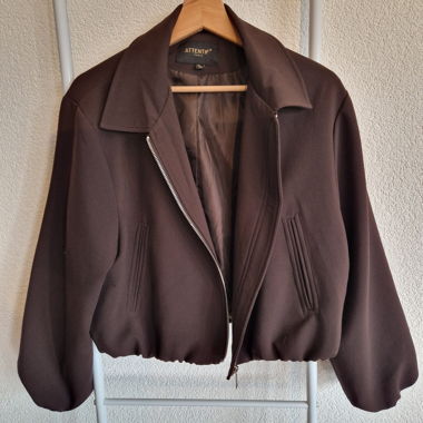 ATTENTIF kurze braune Jacke S/M