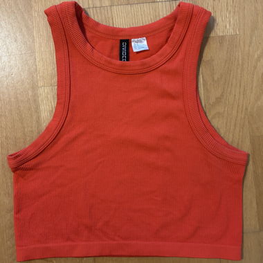Crop-top rouge