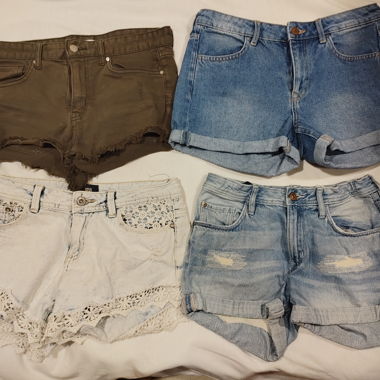 Jeans shorts set