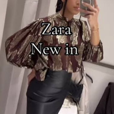 ZARA CHEMISE VOLUME FIL MÉTALLISÉ ZW COLLECTION