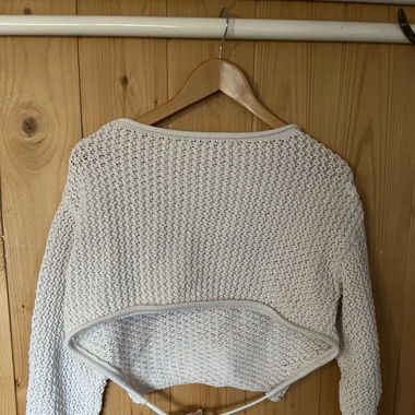 rückenfreier Strickpulli