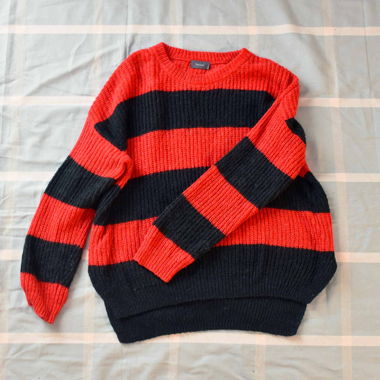 Rot‑schwarz gestreifter Pullover Yessica C&A