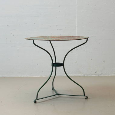 Tavolo da giardino verde Gueridon in metallo, 1950