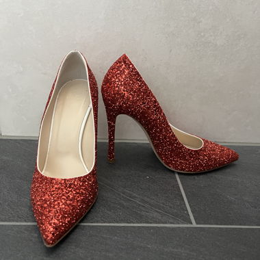 Escarpins Navyboot Rouge 36 Talons Hauts Cuir Véritable
