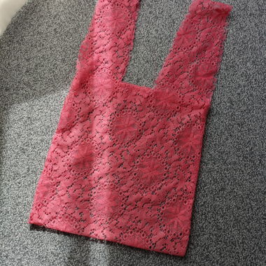 Borsa di pizzo rosa