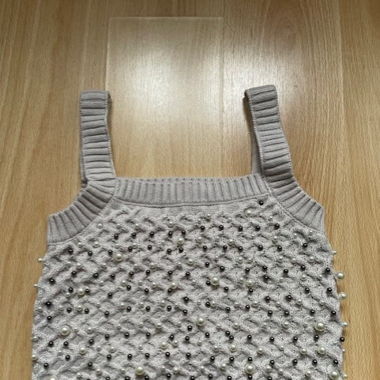Zara mit Perlen besetztes Oberteil Gr M neu