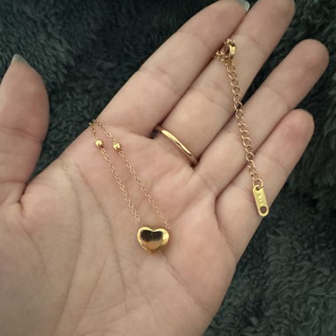 Necklace heart gold
