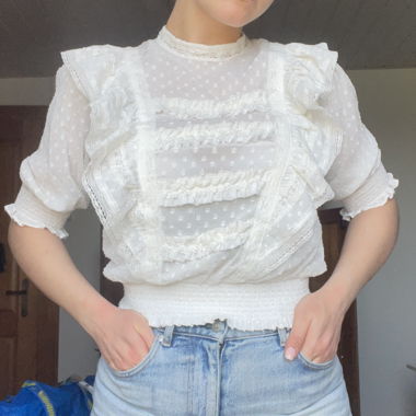 The Kooples - Blouse à Volants et dentelles 