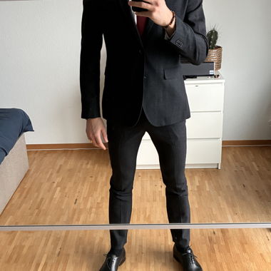 Costume gris anthracite slim Pier One Tailoring 