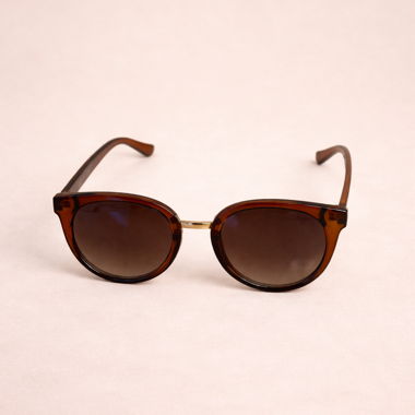 Braune runde Sonnenbrille