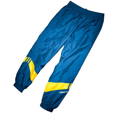adidas tracksuit pants blue and yellow