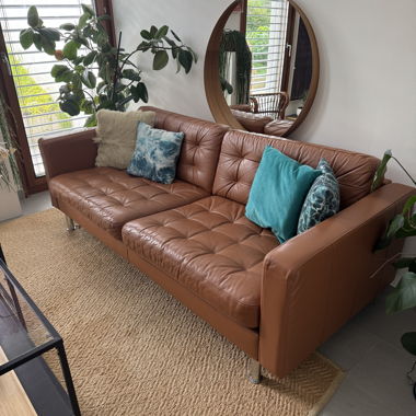 Brown Leather Sofa