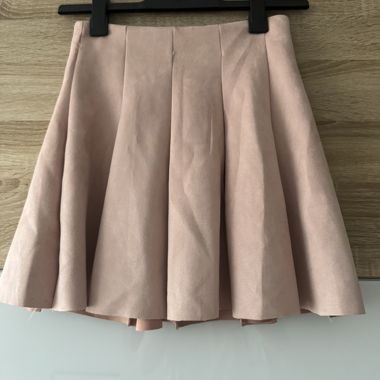 Jupe plissée rose