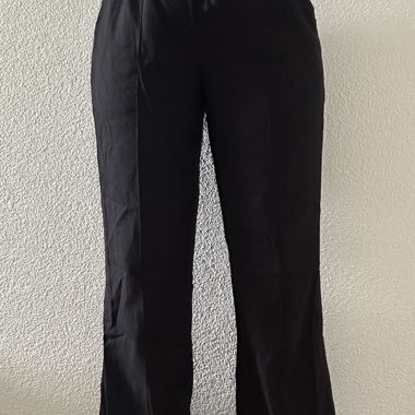 black linen-viscose trousers