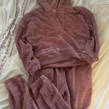 Pink Fleece Pijama set