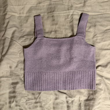 Lilac Knit Crop Top