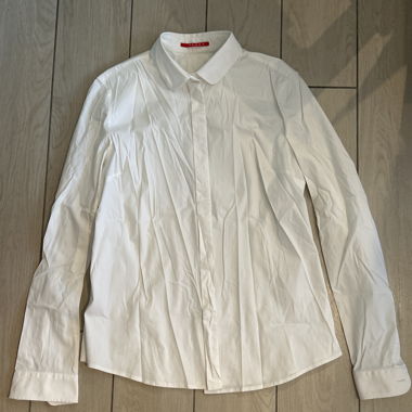 PRADA white long-sleeve shirt