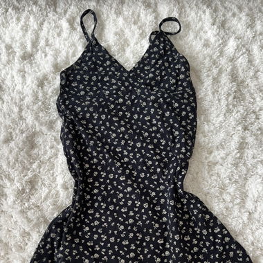 Blue floral mini dress