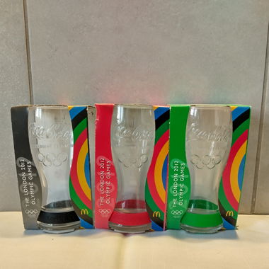 2012 London Olympia Cola Gläser Glas 3 Farben Set