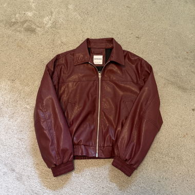 Veste en simili cuir Bershka