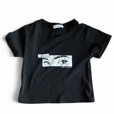 Schwarzes Grafik-T-Shirt