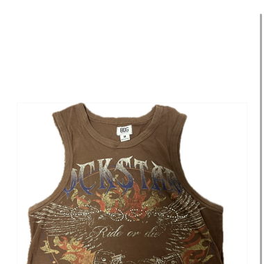 Orange/Braunes Print Top