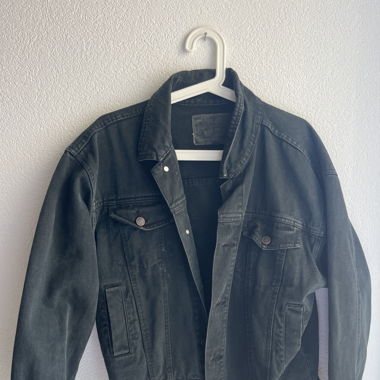 Veste en jean noire vintage
