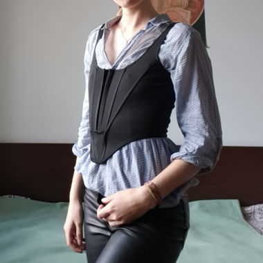 Schwarzes Korsett - Corsage