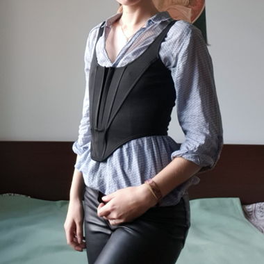 Schwarzes Korsett - Corsage