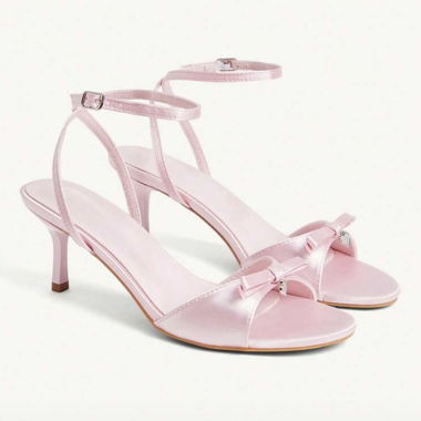 Pink ankle-strap heels