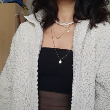 Giacca teddy bianca con zip EUR S