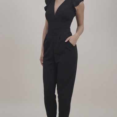 Black Jumpsuit with Ruffles
