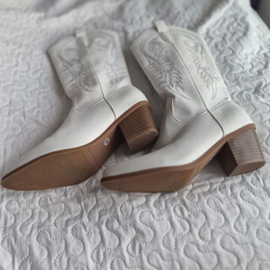 White Western Boots