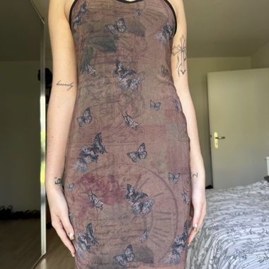 vintage butterfly dress 🤎🦋