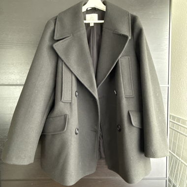 Cappotto corto oversize nero