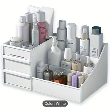 Weisser schicker Make-up-Organizer