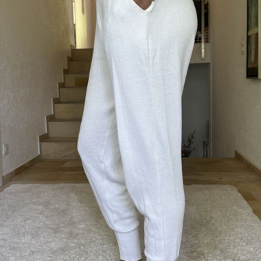Cream-coloured Knit Pants