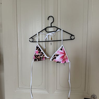 Bikini triangle imprimé léopard