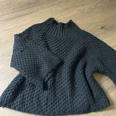 Pull en maille noire - fabriqué en Italie